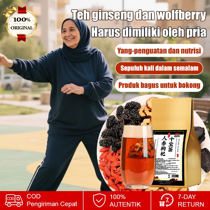 

❤️Beli 2 Gratis 2❤️【5g*30/paket】Teh Kombinasi Ginseng dan Goji (10 Jenis Herbal) Teh Kesehatan Pria Teh Pemeliharaan Hati dan Ginjal Meningkatkan Energi/Menambah Tenaga Teh Sehat