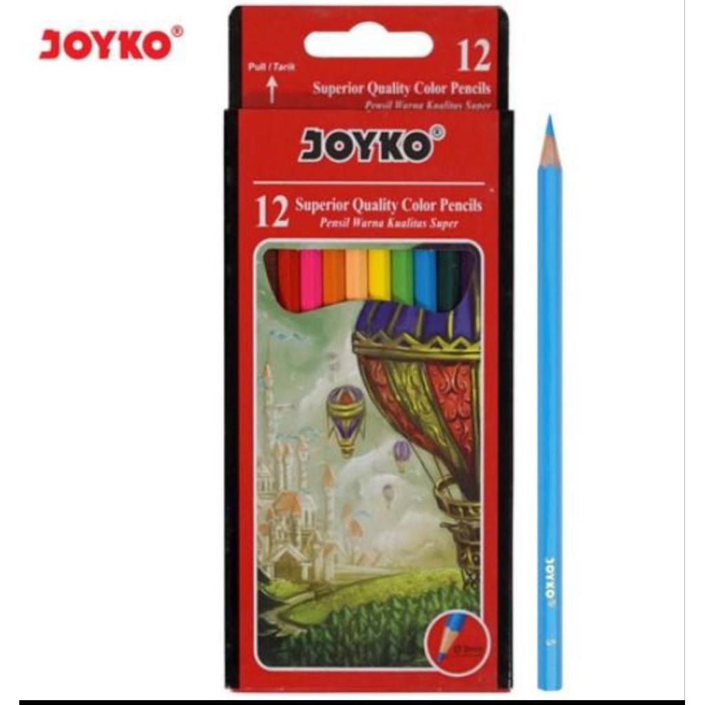 

Pensil warna Joyko CP-100/pensil 12 warna/pensil warna panjang Joyko