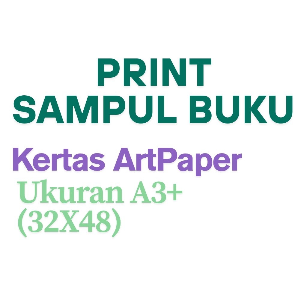 

Print Sampul Buku Bahan Kertas ArtPaper/BW