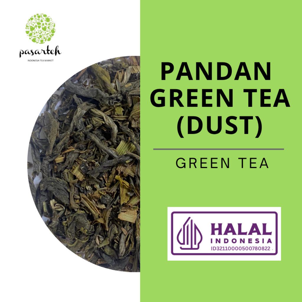 

[ Pasarteh ] Green Tea Scented with Pandan Leaf (dust) I Pandan Tea I Teh Hijau Pandan I Teh Pandan