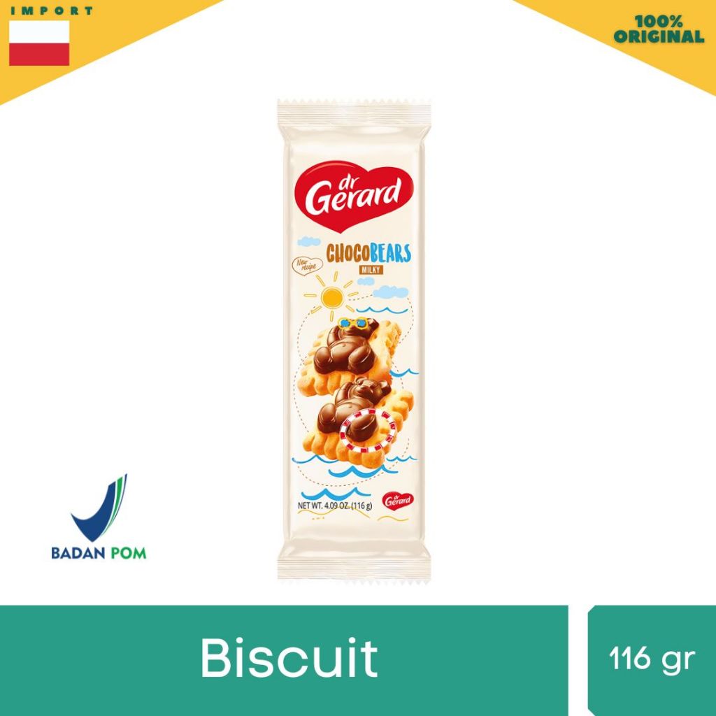 

Dr. Gerard Choco Bears Biscuit - Biskuit dengan cokelat bentuk beruang