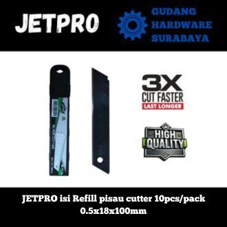 

JETPRO isi Refill pisau cutter 10pcs/pack 0.5x18x100mm