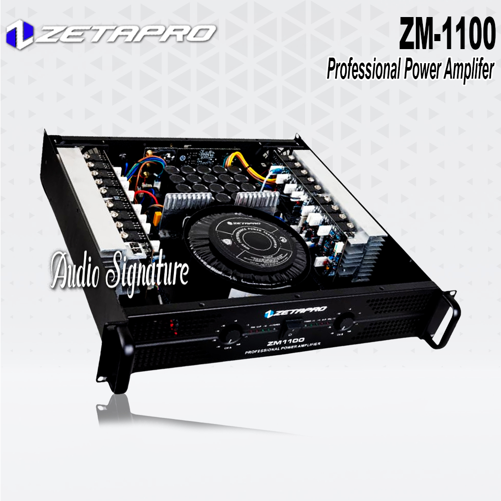Power Amplifier 2 Channel ZETAPRO ZM1100 | ZM 1100 Class H 2x1100 Watt Original
