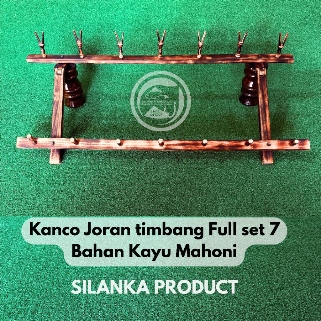 Kanco/Dudukan Joran Timbang Fullset Bahan Kayu Mahoni