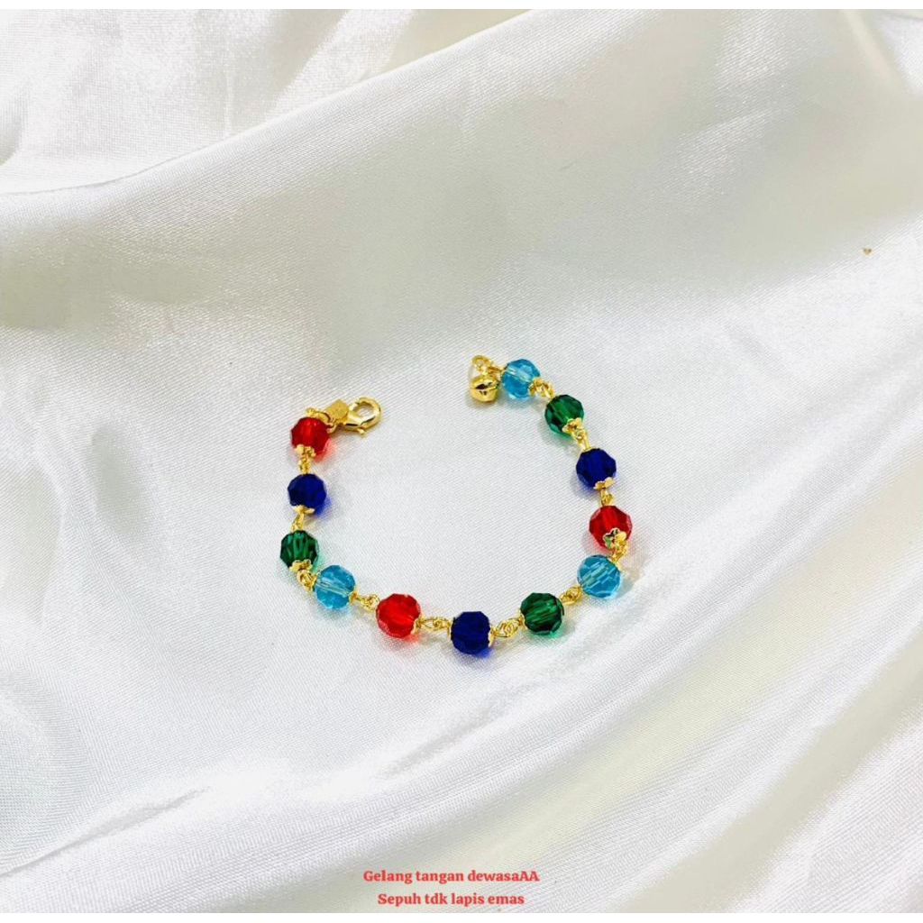 gelang batu merah delima hijau hitam warna-warni viral yang terlaris tahun ini