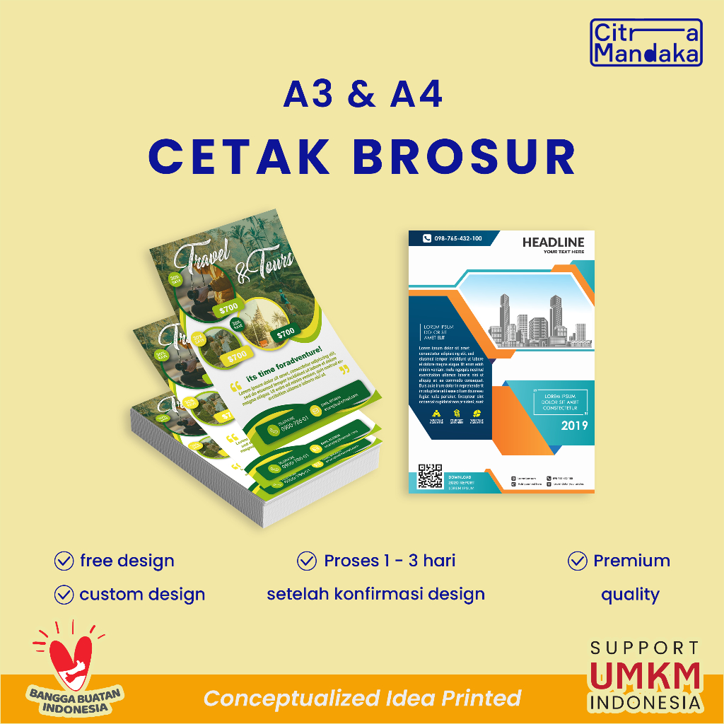 

Cetak Brosur Custom | Print Flyer Promosi A3 | A4