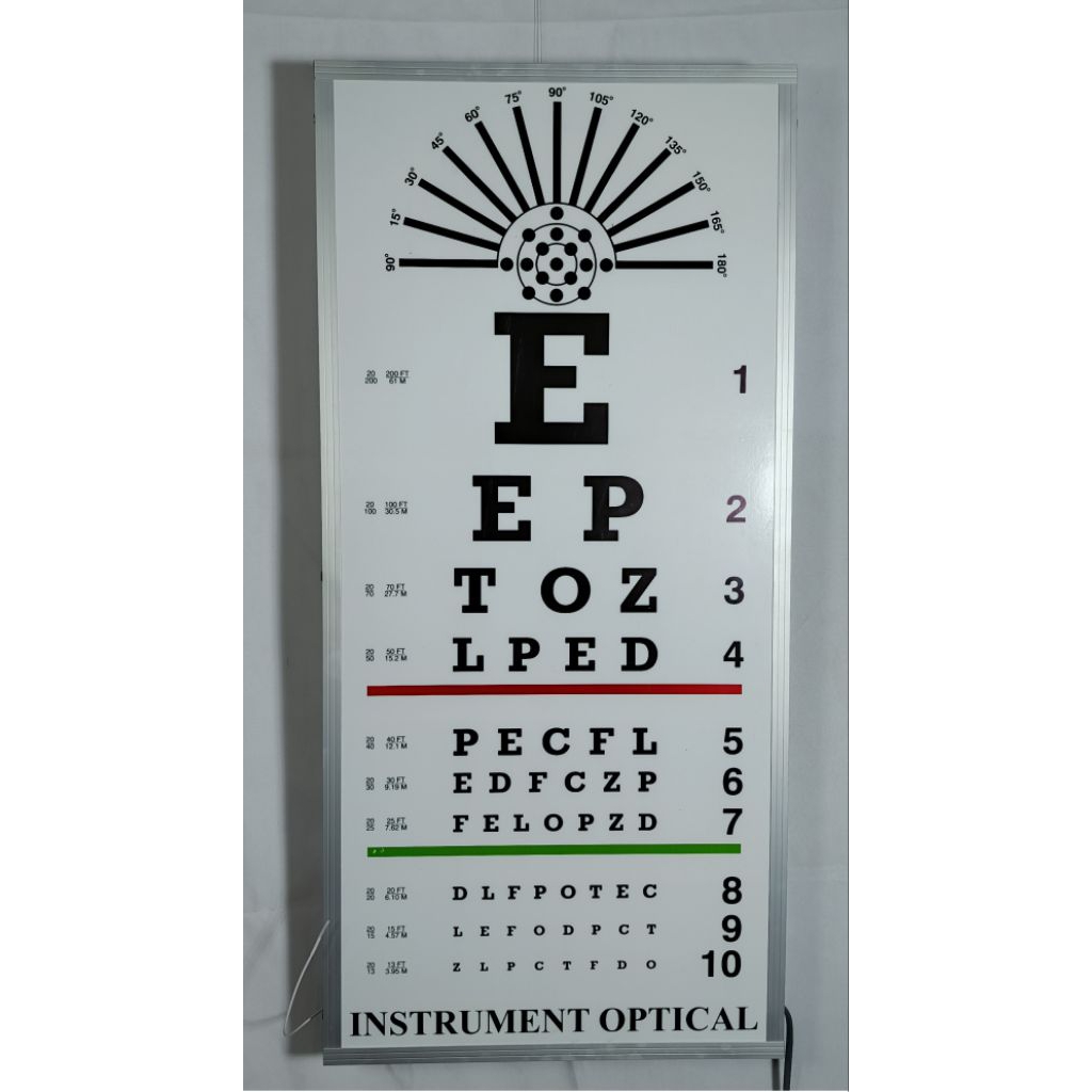 Snellen chart elektrik / alat periksa mata / optotip manual