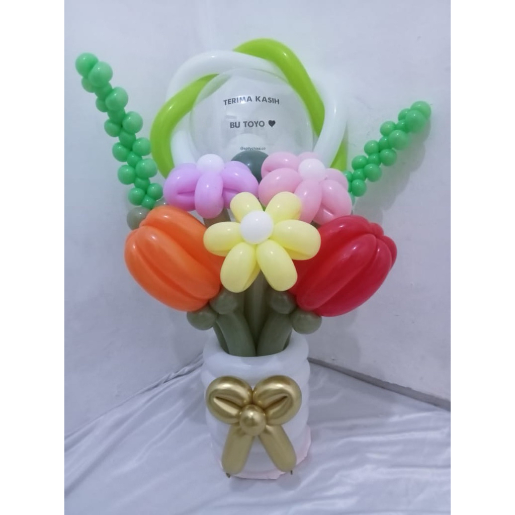 1 HARI JADI | BUKET BALON POT | BUKET BALON MALANG POT | flowers ballon | flowers ballon viral / buk