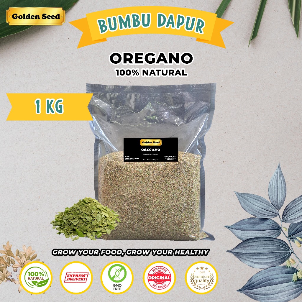 

OREGANO 1 KG / DAUN OREGANO KERING 1000 GRAM / DRIED OREGANO GRADE A 1000 GR / DAUN OREGANO PREMIUM / DRIED OREGANO LEAVES