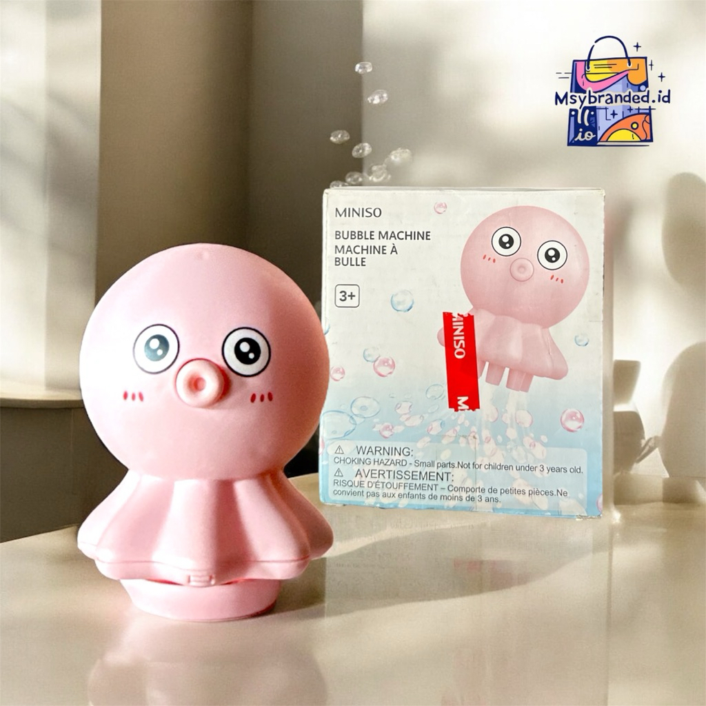 MINISO OCTOPUS BUBBLE MACHINE ALAT PEMBUAT GELEMBUNG MAINAN