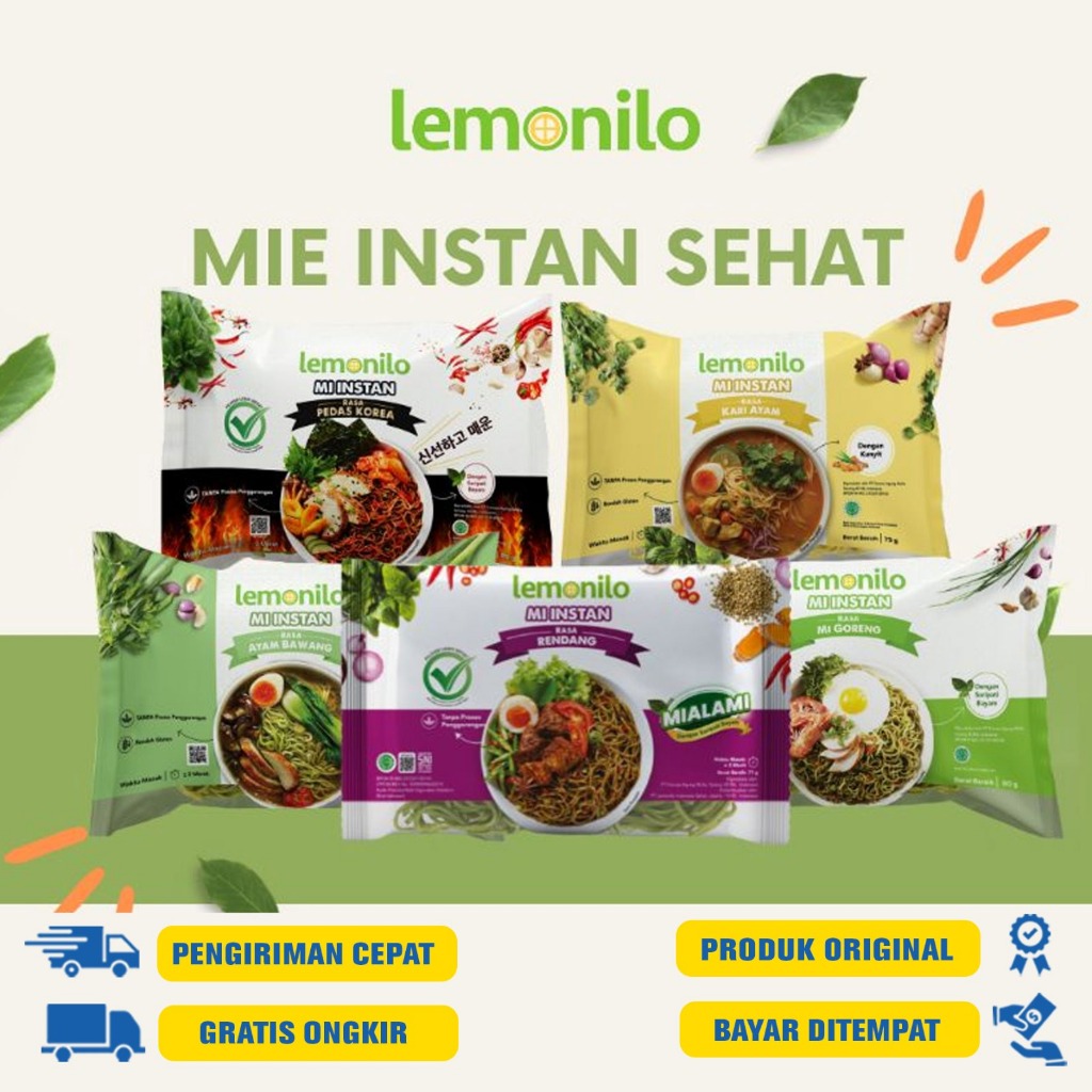 

Lemonilo Mie Instan - Pedas Korea 85 G.R | Mie Goreng 80 G.R