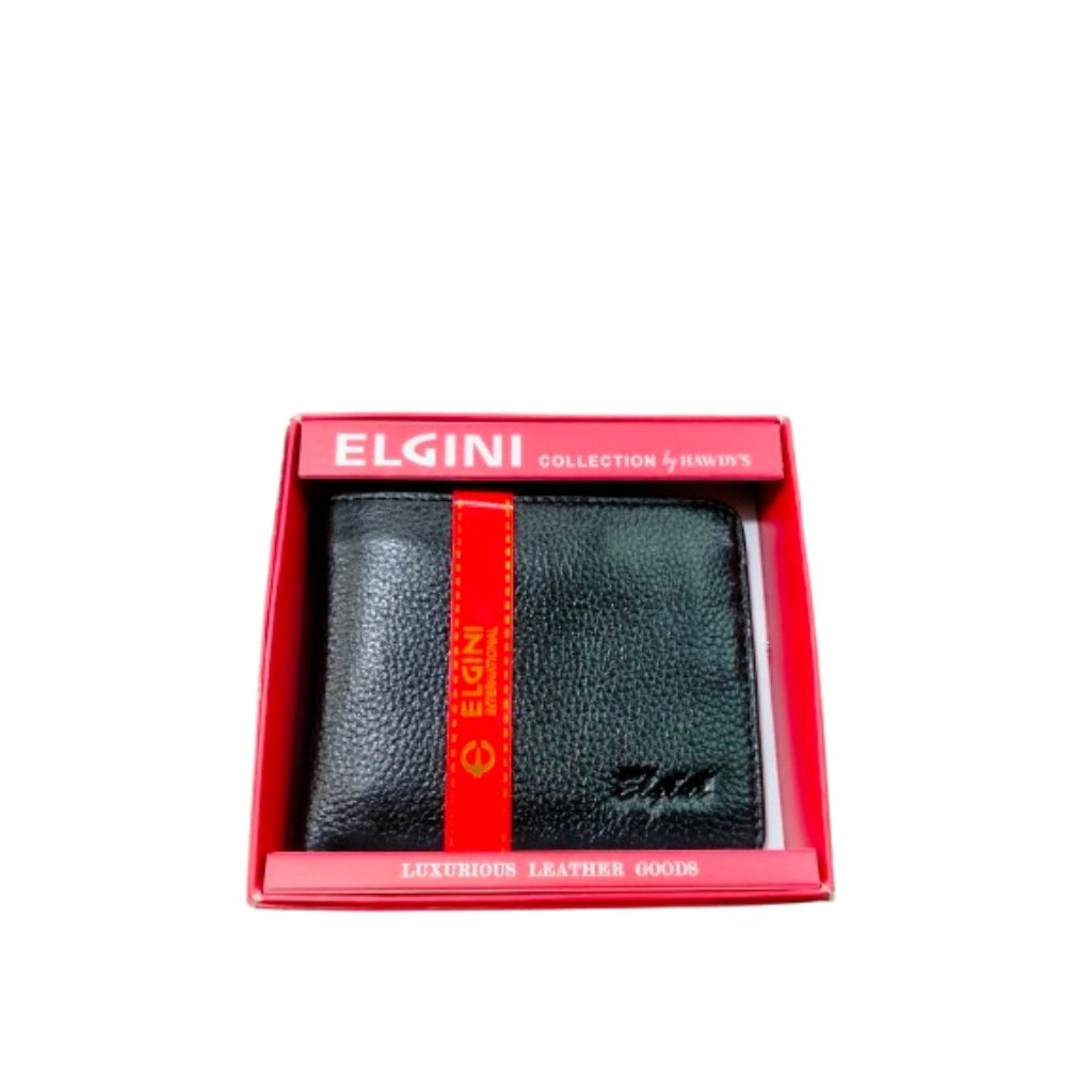 Elgini Dompet Pria Pendek Dompet Cowok Lipat Hitam