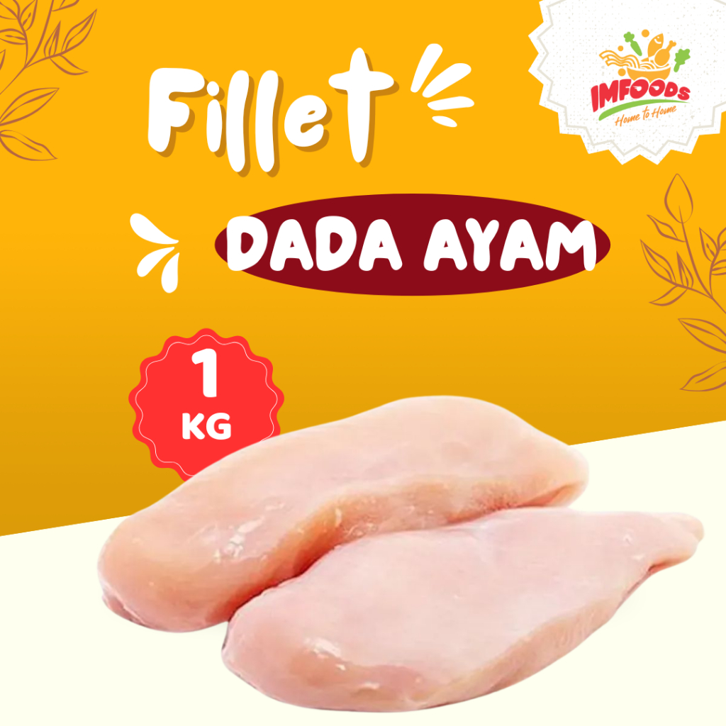 

Fillet dada ayam 1 kg/Dada ayam frozen tanpa tulang /Ayam fillet kiloan / Dada ayam frozen / Imfoods