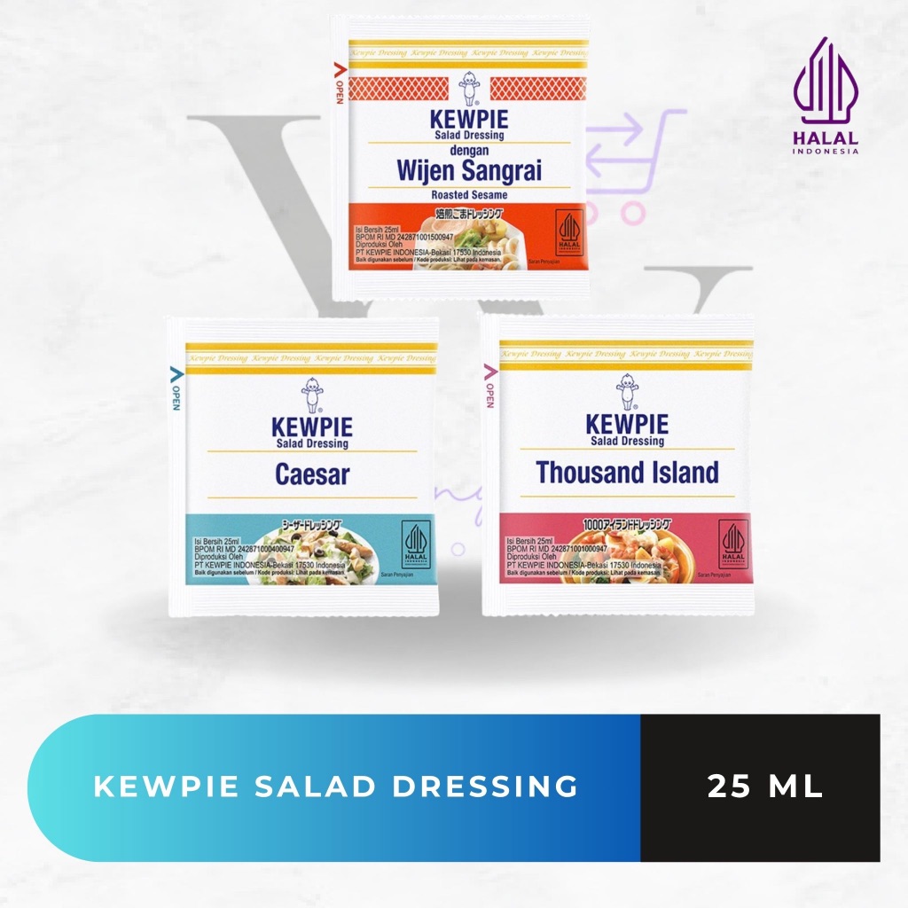 

[SACHET] Kewpie Salad Dressing Wijen Sangrai / Thousand Island / Caesar 25 ml