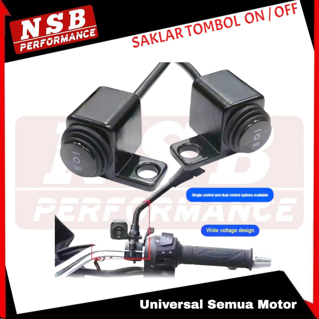 SAKLAR TOMBOL SWITCH ON OFF LAMPU MOTOR UNIVERSAL SEMUA MOTOR ANTI AIR FULL BESI