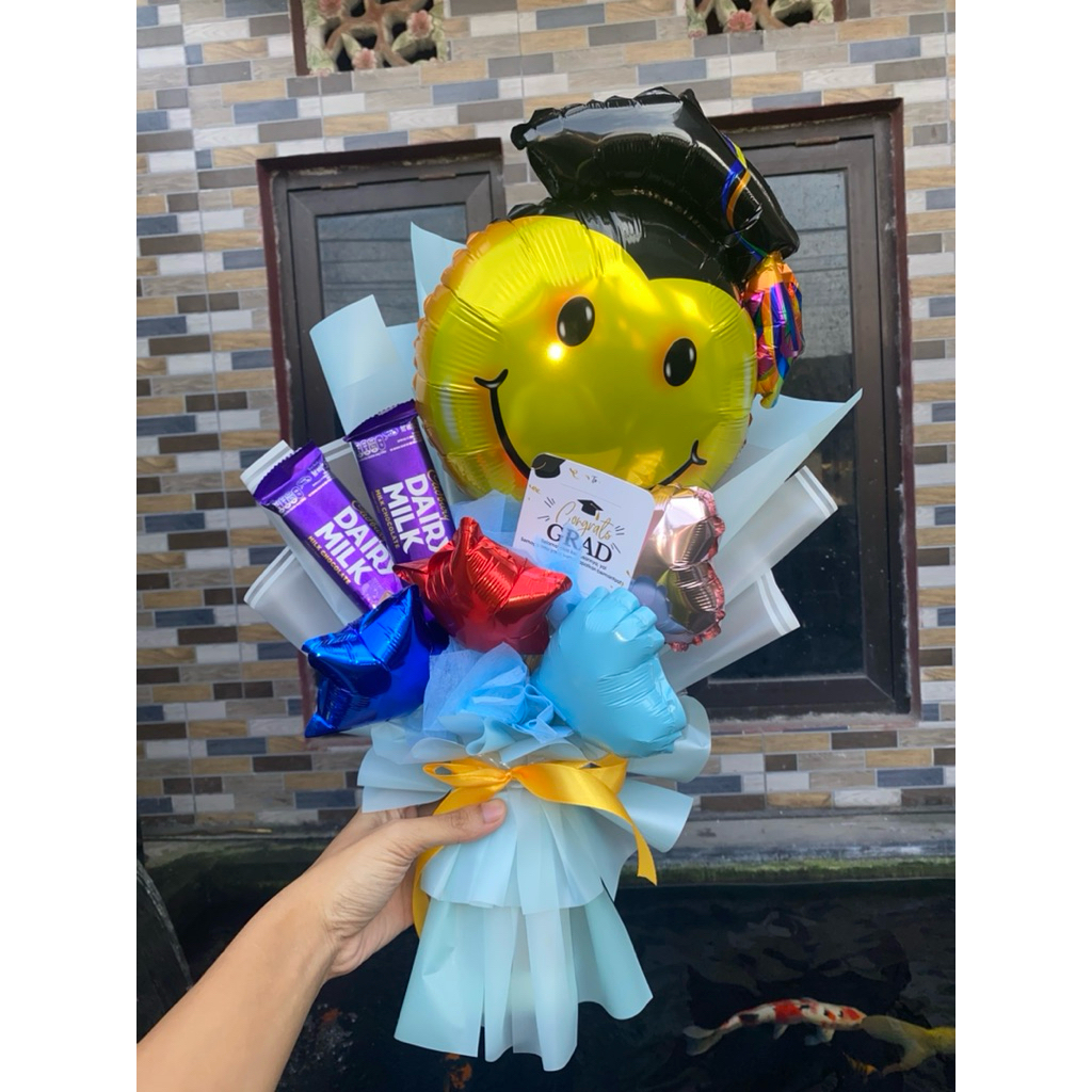 

Buket balon coklat graduations / birthday / bisa request warna n ucapan