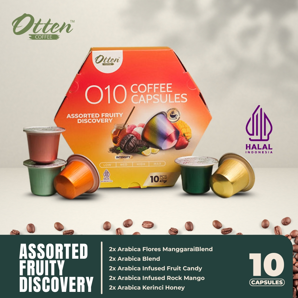 

Kopi Kapsul - O10 Assorted Fruity Discovery Coffee Capsule | Kapsul Nespresso Compatible - Otten Coffee Capsules