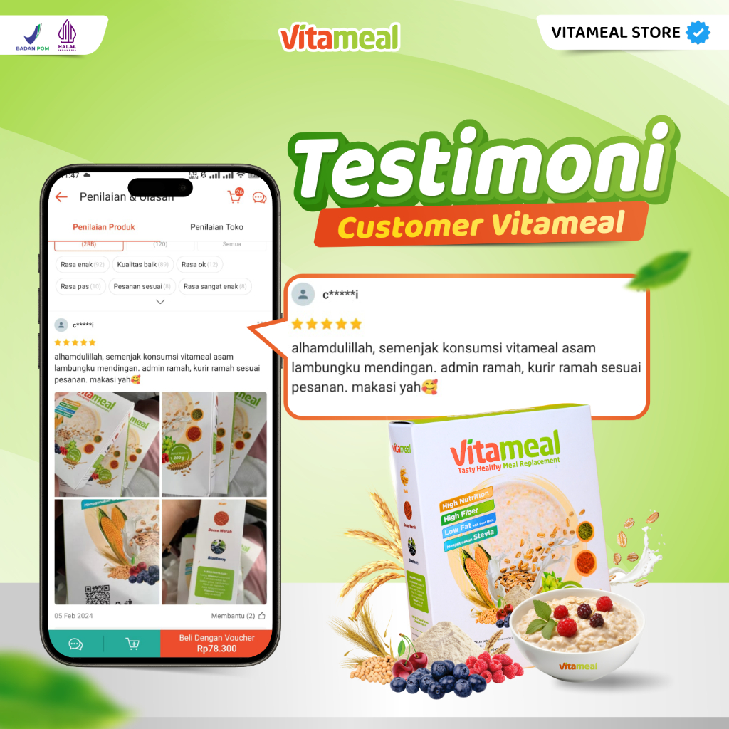 

GFD VITAMEAL Sereal Alami Multrain Penurun Gula Darah Tinggi Obat Diabetes Kolesterol Menurunkan