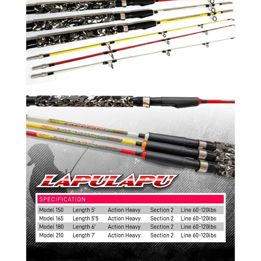 joran sambung 2 SPINNING KATANA LAPU - LAPU FIBER SOLID SOCK JORAN 210