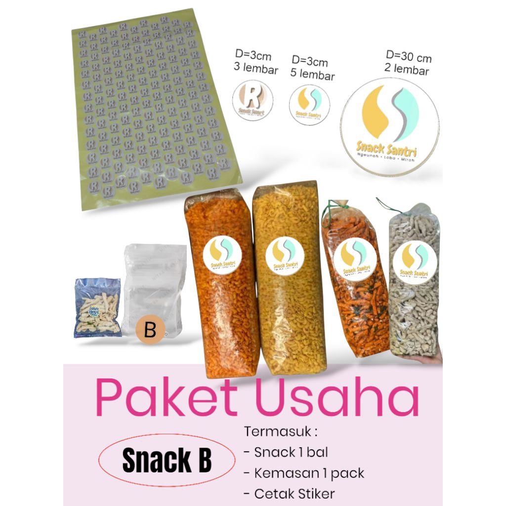 

PAKET JUALAN "SNACK-B" - Makaroni Bantet/Basreng Stik - [Ngeunah | Loba | Mirah]