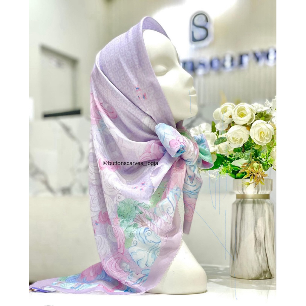 BUTTONSCARVES The Friendship Satin Square -TWILIGHT SPARKLE -SWEETIE BELL
