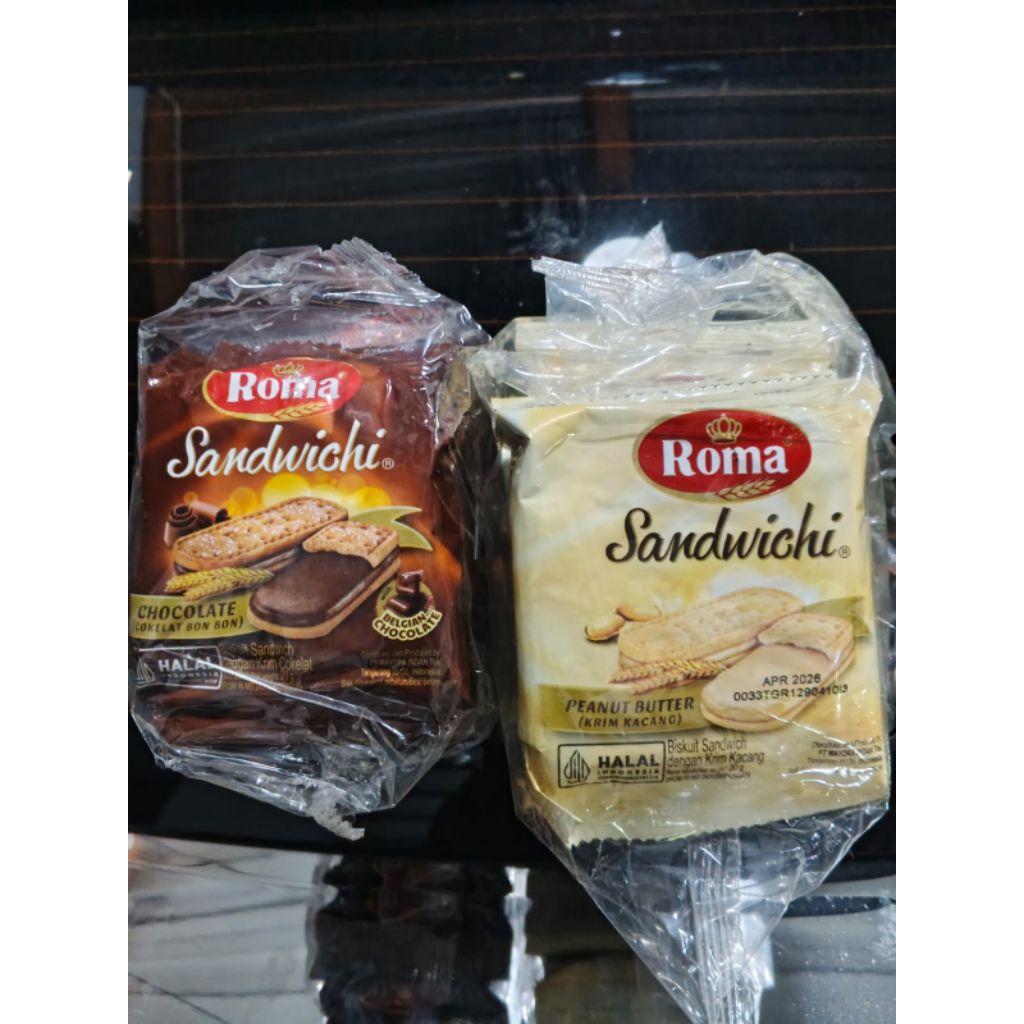 

Rencengan Roma Sandwich coklat/peanut isi 10pcs Rencengan