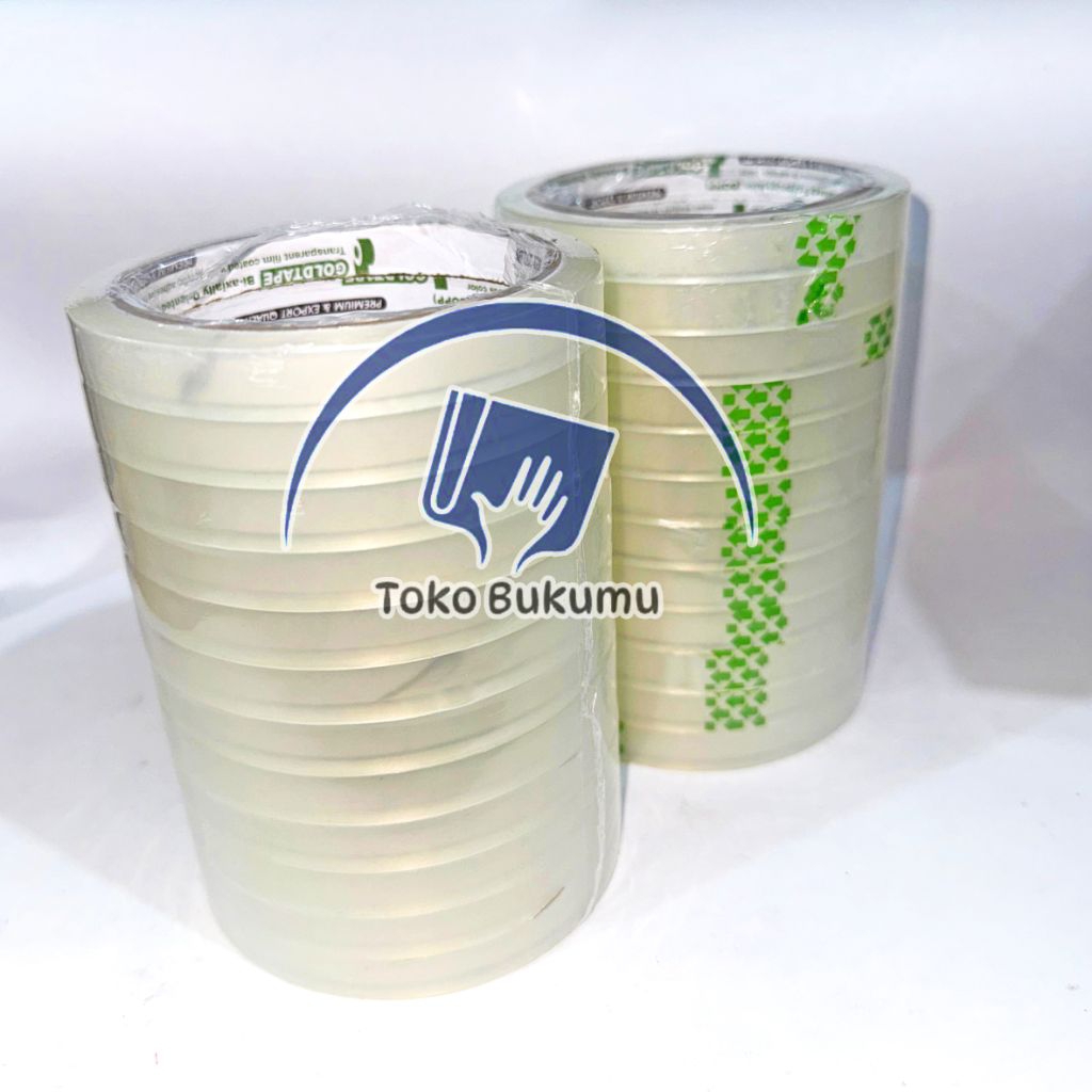 

Selotip Bening (Stationary Tape) GOLDTAPE Hijau | 12 mm | 72 yard