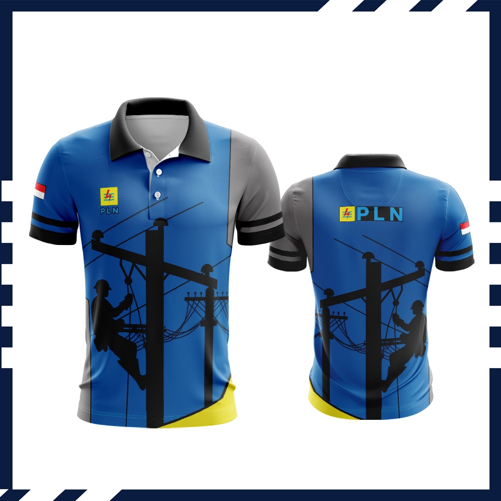 Kaos Logo Pln Baju Kaos Pln Listrik Pintar Lengan Penek Bisa Pake Nama