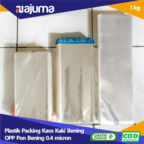 Plastik Packing Kaos Kaki Bening / Plastik Kemasan Kaos Kaki / Plastik OPP Pond Kaos Kaki 1 kg