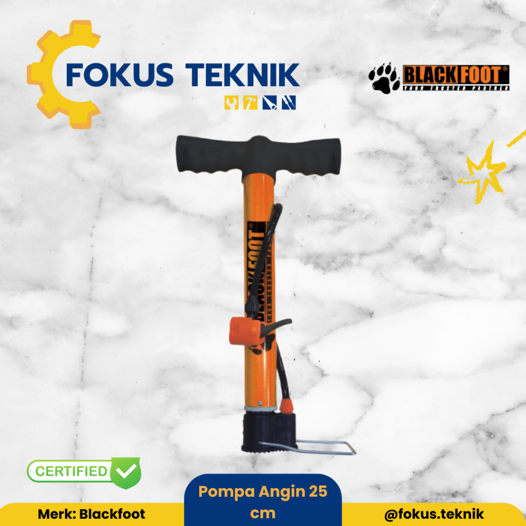 Pompa Sepeda Mini BLACKFOOT / Pompa Angin 25 CM portable
