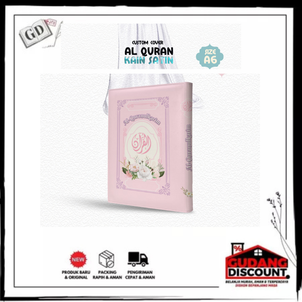 

GD/Cover Al-Quran Kosongan (cover saja tanpa al-quran) Ukuran A6 Bahan Satin (Motif Bervariasi, Lebih Eksulisif))
