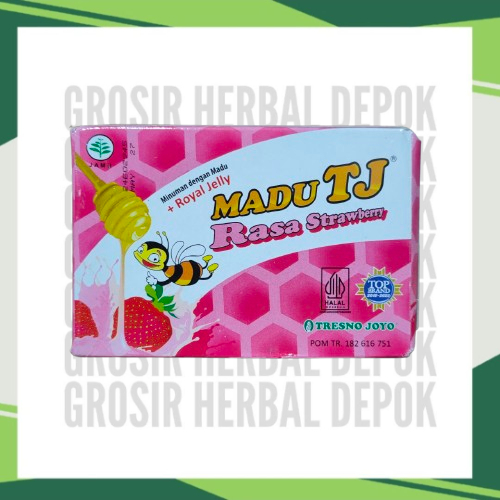 

madu TJ rasa strawberry box @12sct(20g) madu tj rasa jeruk sachet madu tj original