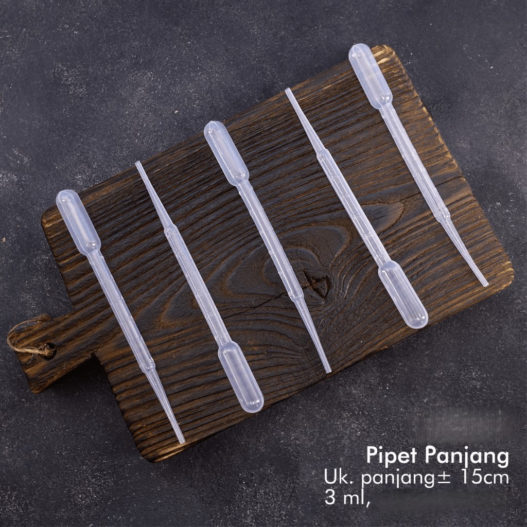 Pipet Panjang Plastik 3ml / Pasteur PIpet 3ml / Pipet Tetes Serbaguna - 3 ML // Pipet Tetes Puding I