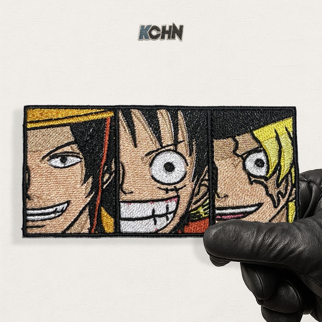 ASL Ace Sabo Luffy - Doffy - Iron Patch Bordir OnePiece One Piece Emblem Kaos Jaket Tas