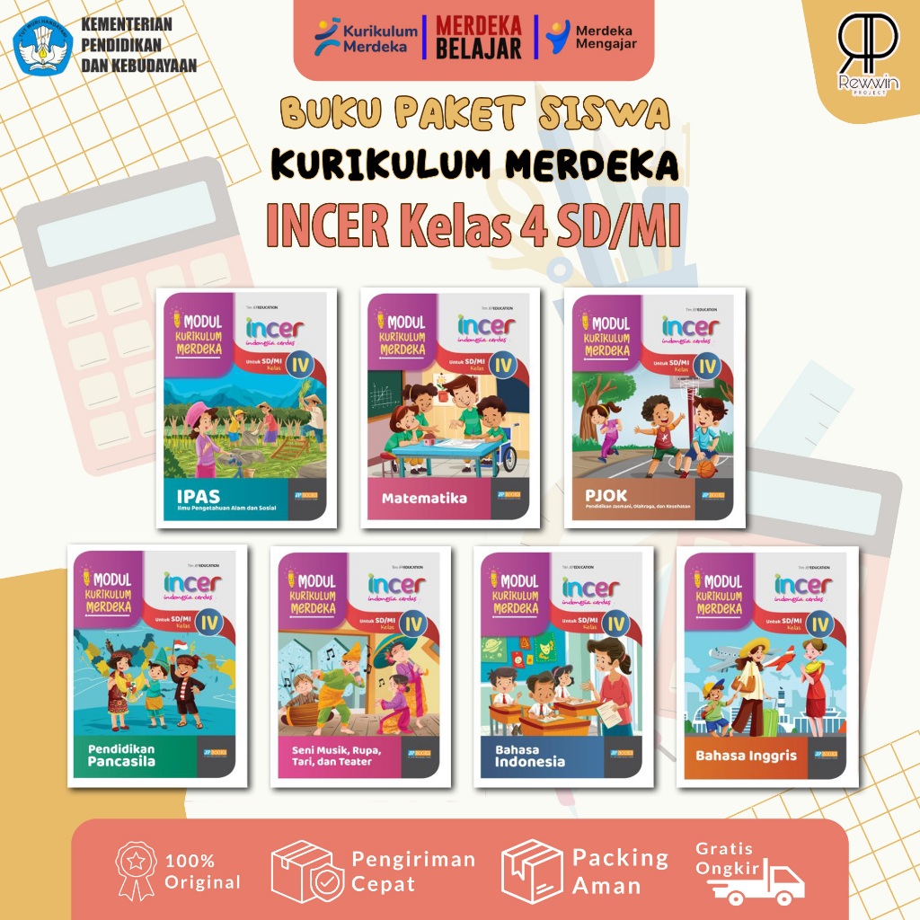 INCER Buku Latihan Soal SD Kelas 4 Kurikulum Merdeka - JP Books