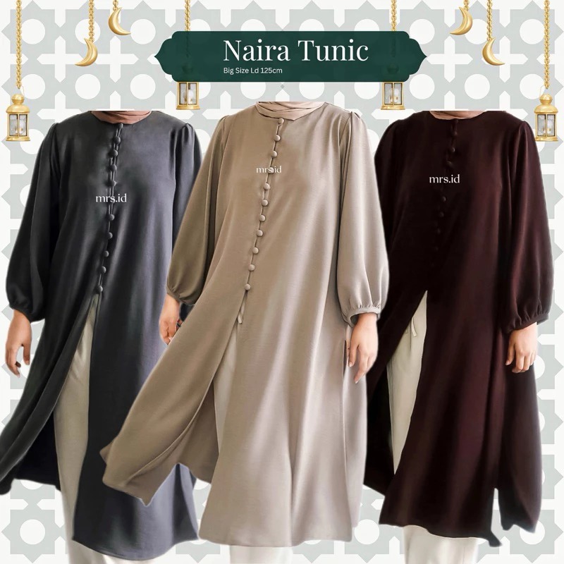 Naira Tunic Atasan Tunic Wanita Terbaru 2025 Outfit Kondangan Simple dan Elegan