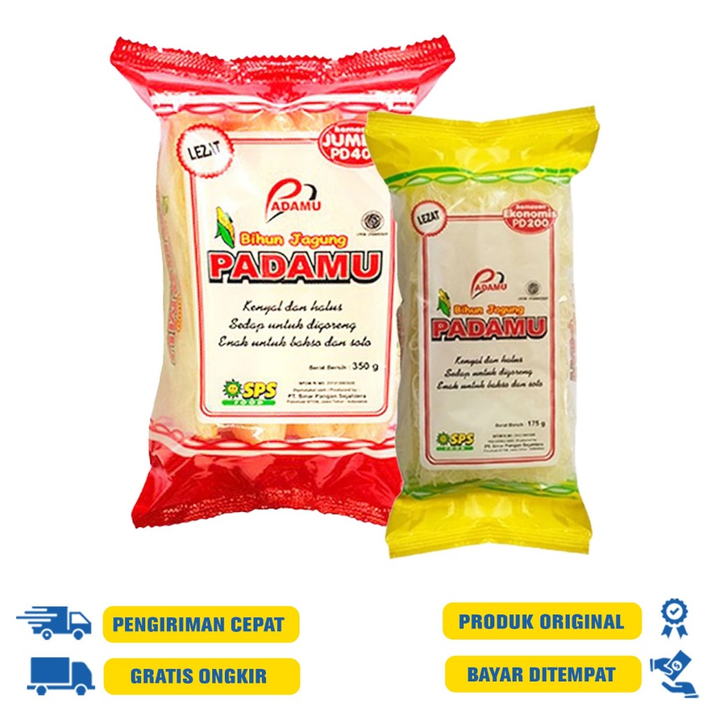 

Bihun Jagung Padamu - 350 G.R ( Merah ) - 175 G.R ( Kuning) - Mie Bihun Jagung Kemasan