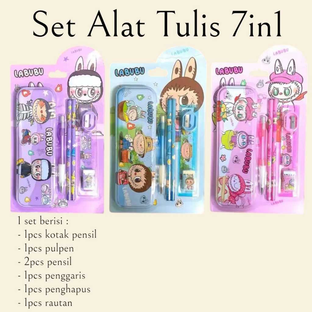 

Set Alat Tulis Sekolah 7in1 Labubu Capybara