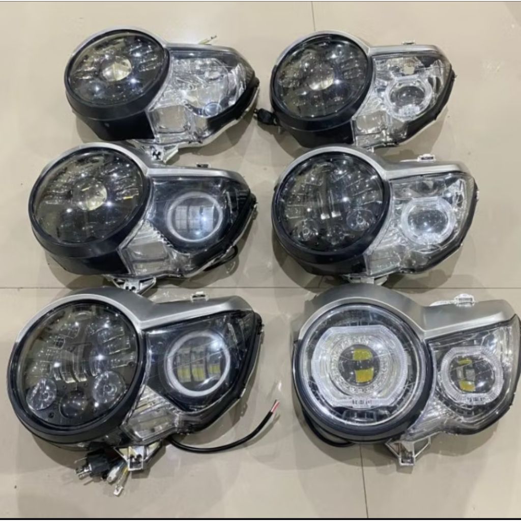 lampu day Tiger PC 16 LED set lampu tirev PC senja biru set daymaker mini dan billed