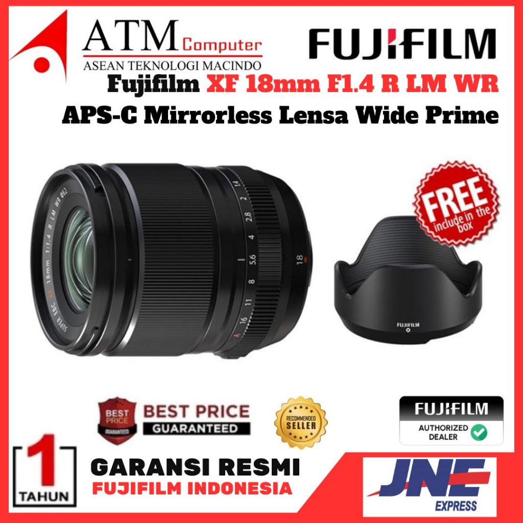 Fujifilm XF 18mm f1.4 R LM WR Fujinon XF18mm f/1.4 Fuji Garansi Resmi
