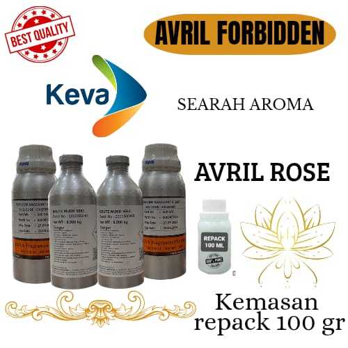 100 GR REPACK AVRIL F0RBIDDEN BY KEVA SEARAH AROMA AVRIL BIBIT MURNI ORIGINAL PABRIK