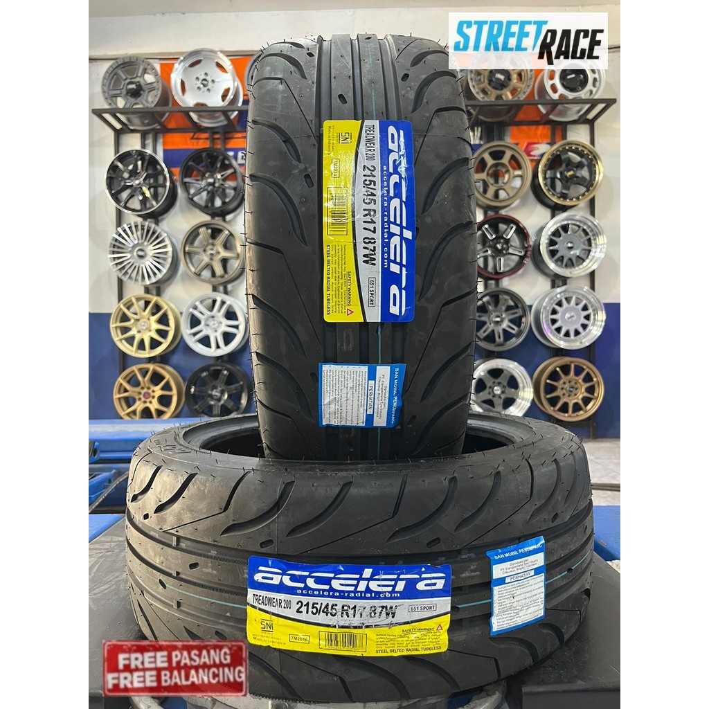 BAN MOBIL MERK ACCELERA 651 SPORT TW 200 215/45 RING 17 SEMI SLICK RING 17