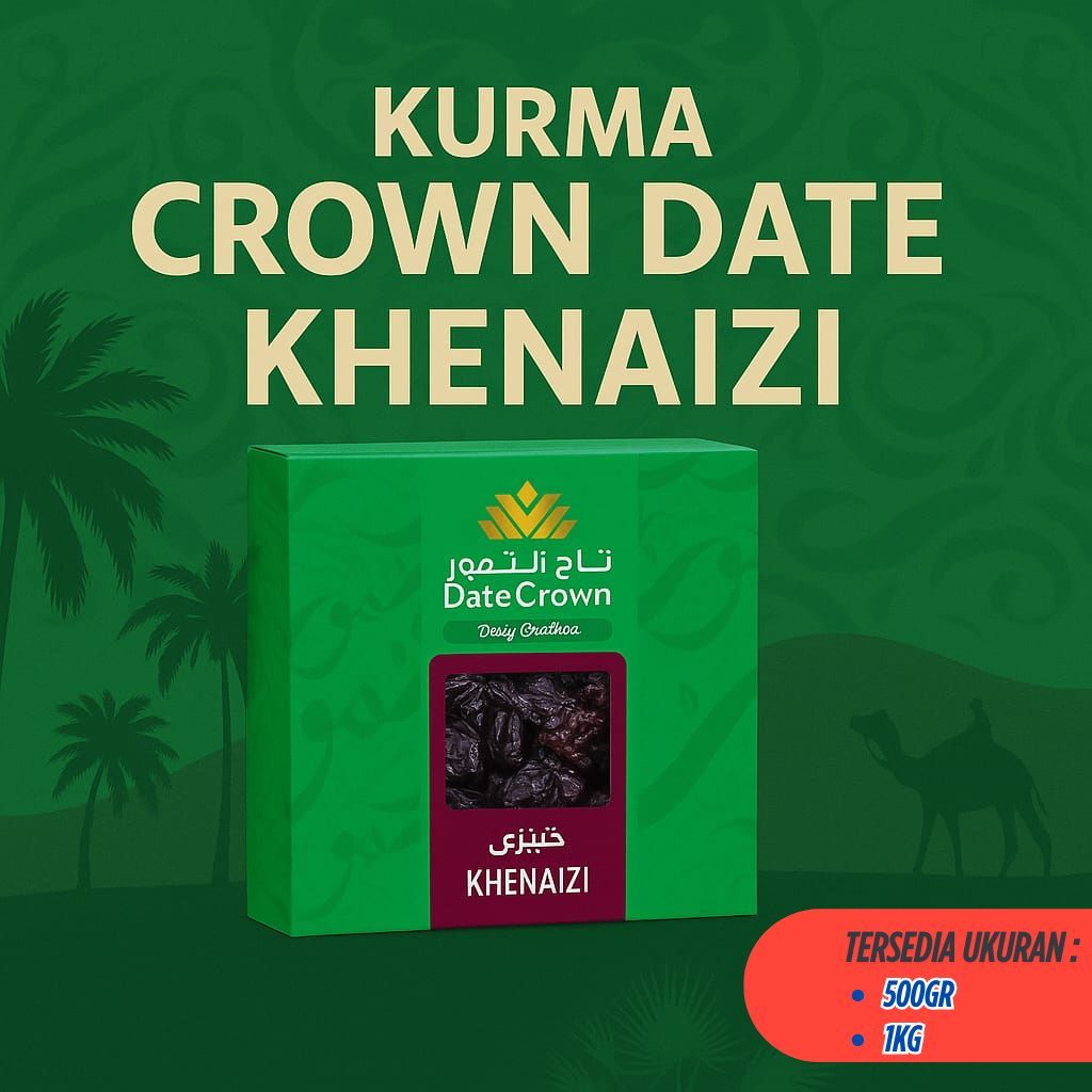

KURMA DATE CROWN/ KHENAZI KURMA / 500gr /1kg / KURMA MURAH / KURMA BERKUALITAS / KURMA ARAB