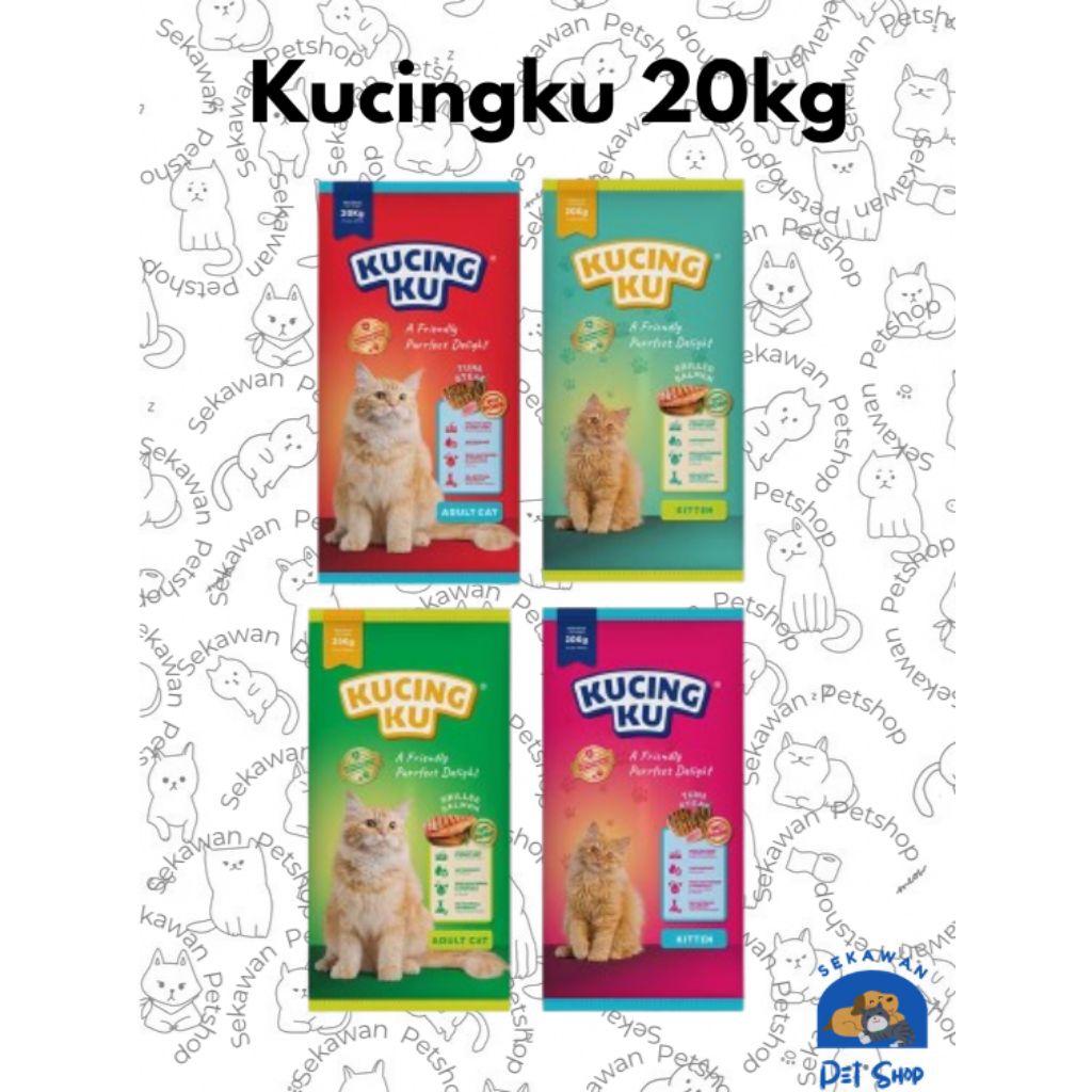 Kucingku - makanan kering kucing 20kg