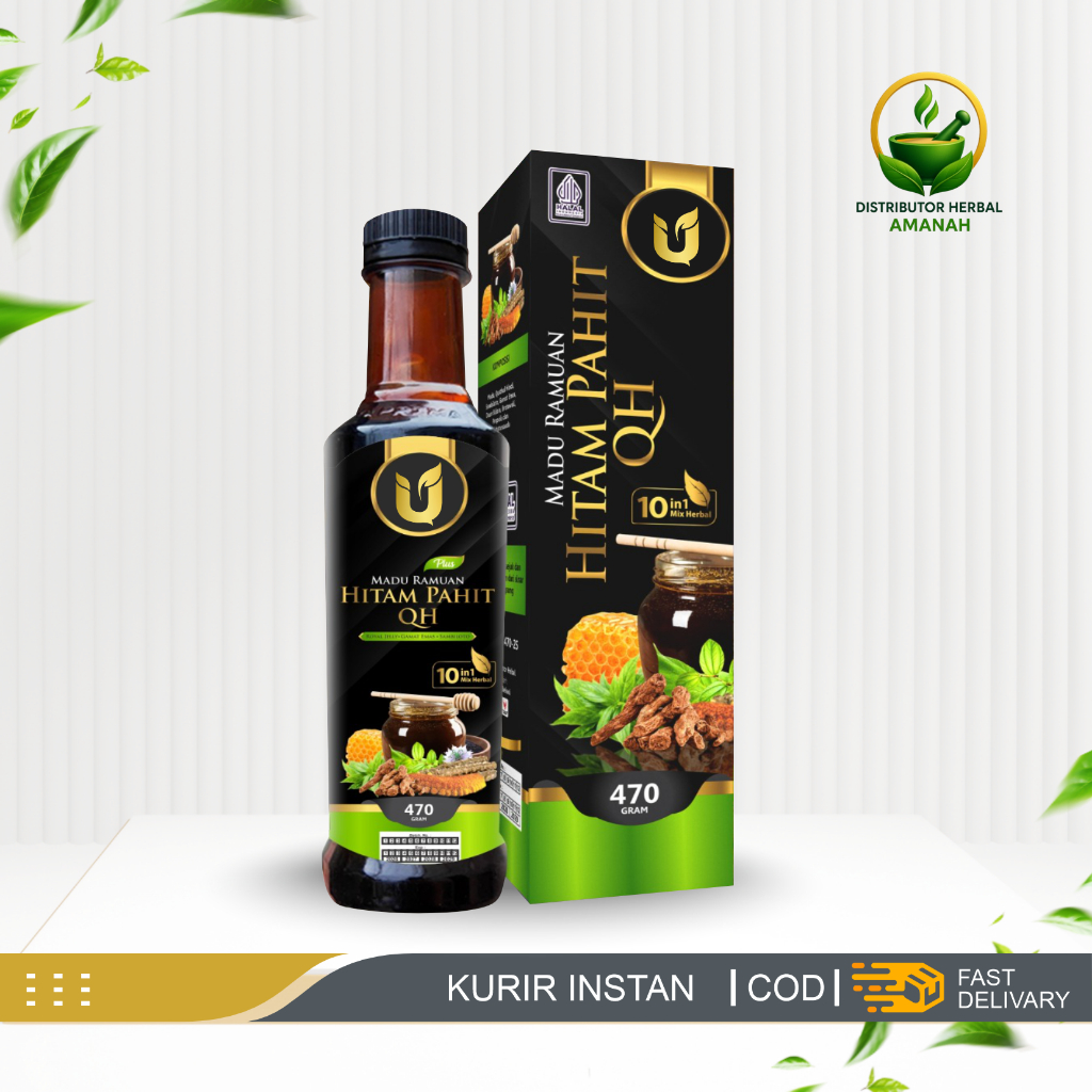 Madu Hitam Pahit Qusthul Hindi Propolis Asam Urat 470 Gram