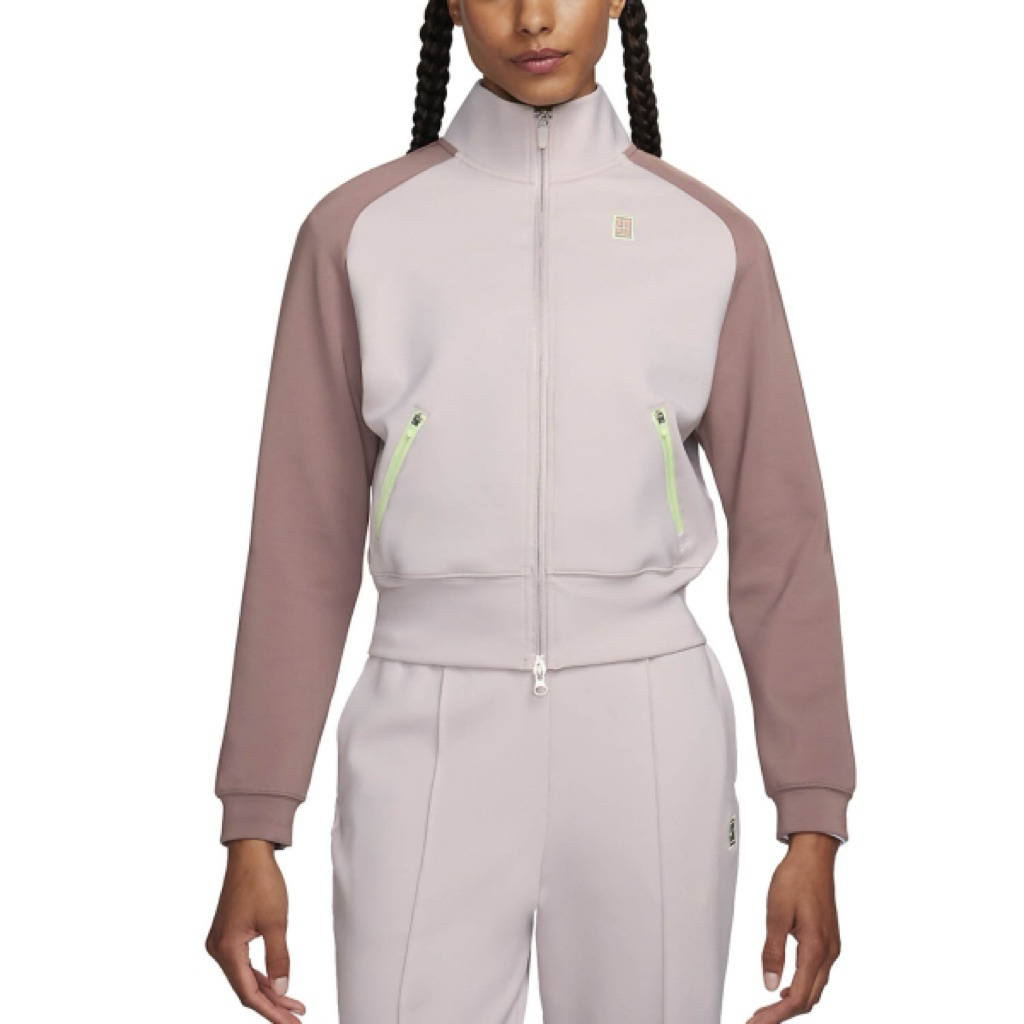 Nike Court Heritage Jacket in Platinum Violet Size M - Jaket Tennis Wanita Tennis Jacket Womens Jack