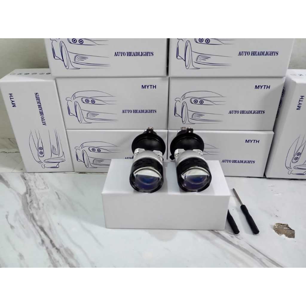 Lampu Mini Projector H4 MYTH 55 WATT H4 UNTUK MOTOR MOBIL SUPER TERANG HIGHLOW BEAM
