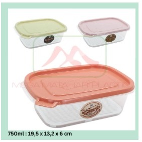 (EKSPEDISI) RC foodsaver / kotak makanan segi 770ml 2737 Claris