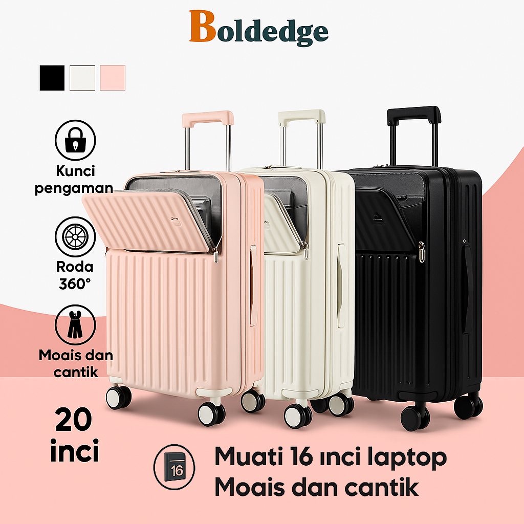 NEW PRODUCT IDEAL UNTUK MENYIMPAN 16 INCH LAPTOP KOPER TRAVEL MULTIFUNGSI 20 INCH BUKAAN DEPAN ABS &