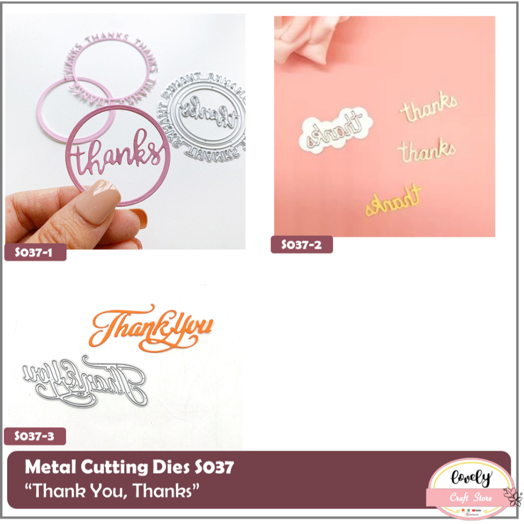 

LovelyCraftStore | Metal cutting dies - Thank you, Take Care, Congratulations for scrapbooking, cards #s37